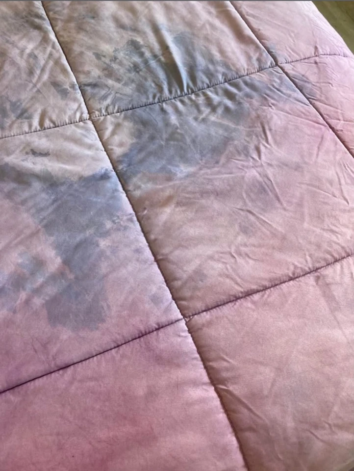 Tie-Dyed Full/Queen Comforter - Upcycled WynRest Microfiber Duvet Insert OOAK - Image 3 of 4