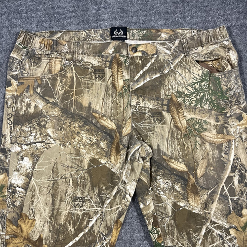 Real Tree Pants Mens XXL 44-46 Edge Camo Hunting Stretch Waistband - Picture 2 of 12