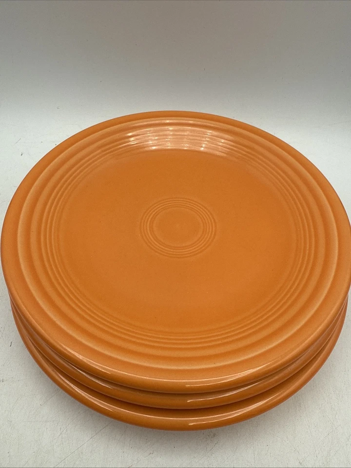 Juego de 4 platos de ensalada Fiestaware Homer Laughlin naranja 7,25 pulgadas HLC Foto 3 de 4