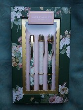 Laura Ashley Boxed Set of 3 Pens. Pretty Set. Sealed Box. Unwanted Gift.