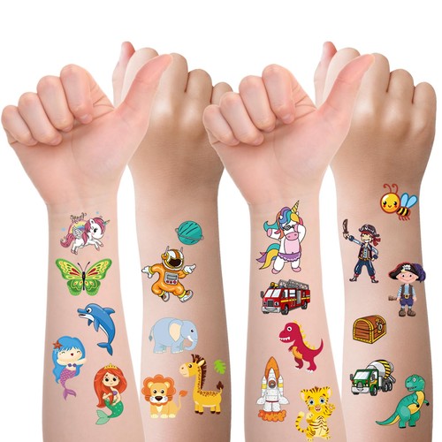 Tatuaggi per Bambini 300 Adesivi Tatuaggi Set Temporanei de Unicorno Dinosauro - Foto 24 di 24