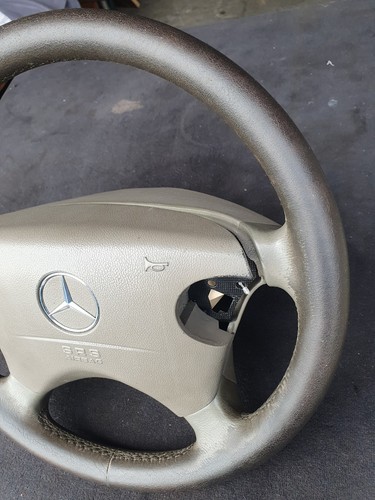 Lederlenkrad Mercedes W210 grau / Leder abgegriffen - Bild 4 von 6