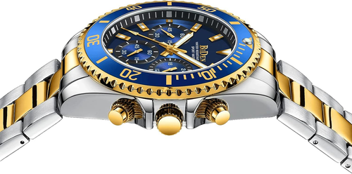 Reloj hombre cronografo acero inoxidable impermeable cuarzo analogico negocio - Picture 4 of 12