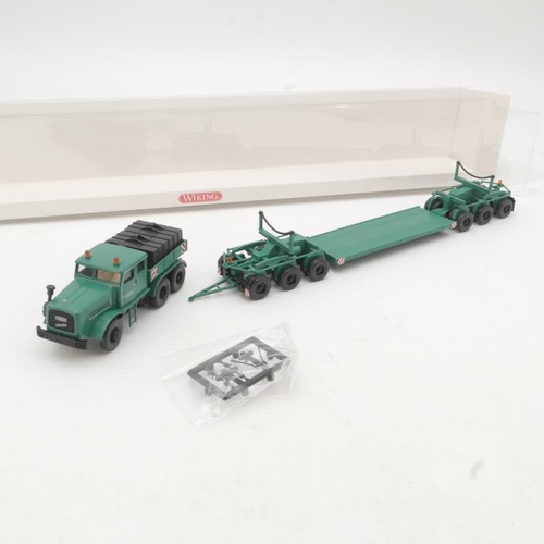 Wiking 1:87 851 37 50 Scheuerle Tieflader mit Schwerlastpritsche in OVP RR3344