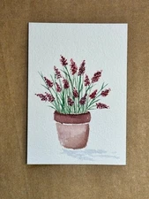 ACEO original artist trading cards watercolor flowers floral trade pretty garden