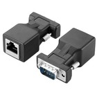  2 pezzi VGA Extender Head Convertitore VGA Extender Adapter Cavo RJ45