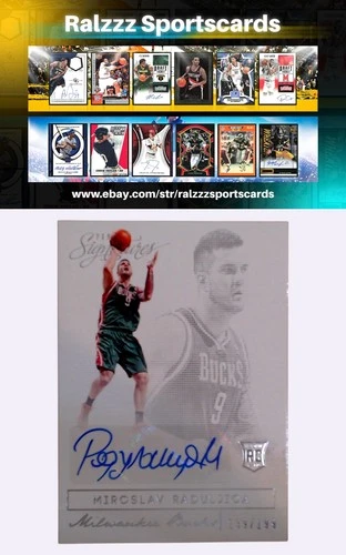Miroslav Raduljica 2013-14 Panini Signatures Rookie Auto #40 139/199 Bucks
