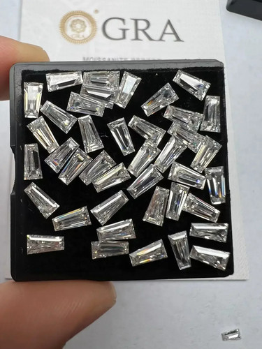 Loose Moissanite Trapezoid Step Cut D Color for Custom Fine Jewelry Making W.GRA - Picture 2 of 20