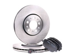 RIDEX Bremsenset Vorne Bremsscheiben Beläge für VW POLO (9N) Polo Classic (6V2)