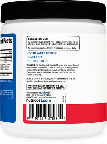 Nutricost Creatine + Aminos 30 Servings (Fruit Punch Flavored) - Picture 4 of 5