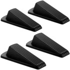 ZHFMILY Door Stoppers,4 Packs Rubber Stoppers for Bottom of Door, Black