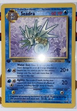 1st Ed Seadra Non-Holo WOTC Pokemon Card 42/62 Fossil Set
