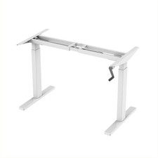 Flexispot Standing Desk Frame, Hand Crank for Height Adjustment White H2W