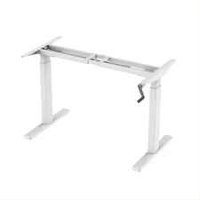 Flexispot Standing Desk Frame, Hand Crank for Height Adjustment White H2W