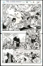 Silver Surfer Cosmic Powers #6 Page Original Art Captain Marvel Jack Of Hearts