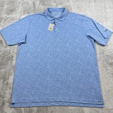 Peter Millar Seaside Polo Golf Shirt XXL Hibiscus Jungle Powder Aqua Blue Floral