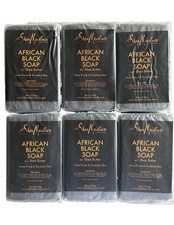 8X Shea Moisture African Black Soap Bar with Shea Butter 8 oz.