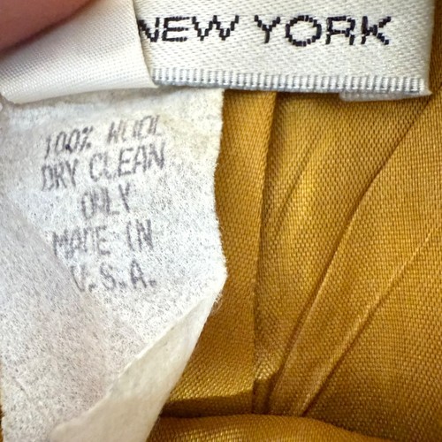 Paniz New York Damen Senf Wolle Hohe Taille Bleistiftrock Größe 4 Hergestellt in den USA - Bild 3 von 4