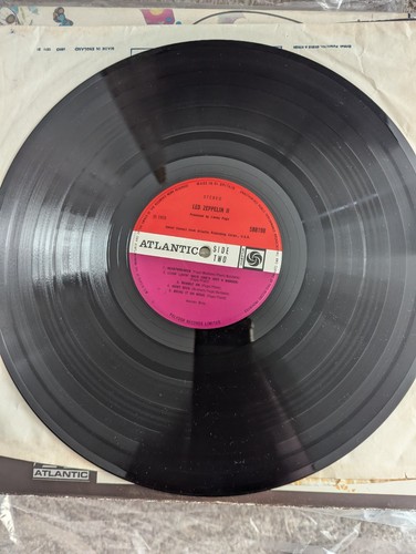 LED ZEPPELIN II VINYL LP ATLANTIC UK 1969 RED PLUM A5/B4 KILLING FLOOR CREDIT - Foto 4 di 8