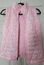 Girl's The North Face Reversible Mossbud Pink Swirl Vest/ US Size Med 10-12
