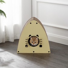 Koko 19" Modern Cardboard Triangle Cat Cave Scratcher with