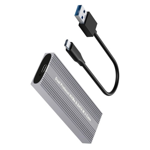 Aluminum Toolless External Solid Disk Enclosure Supporting NVMe 10Gbps Drives - Photo 12/12