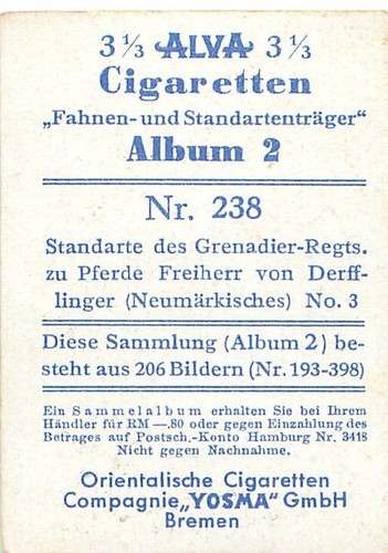 FAHNENTRÄGER FAHNE GRENADIER REGIMENT PFERDE FREIHERR VON DERFFLINGER N.3 IMAGE - Picture 2 of 2