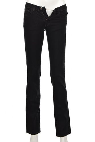J Brand Womens Jeans Size 24 Black Colored Cotton Straight Pants Casual - Picture 1 of 4