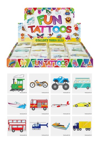 KIDS TEMPORARY TATTOOS Assorted Designs Party Bag Filler Loot Girls and Boys UK - Picture 30 of 32
