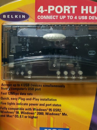 Belkin F5U021 USB 4-Port Hub NEW Sealed OEM NOS D - Picture 3 of 3