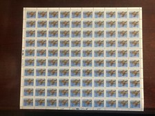 Canada #1155a, 1c Flying Squirrel, Complete Sheet, perf 13.1x12.8