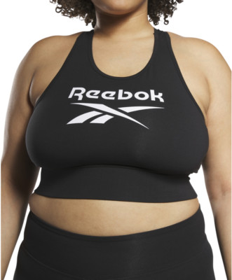 Reebok Racerback Low Impact Sports Bra Black Plus Size 1X