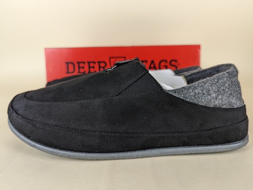 Deer Stags Slipperooz Campo Slippers Mens 7 M Black Moccasin Slip On Shoes NWB - Picture 5 of 12