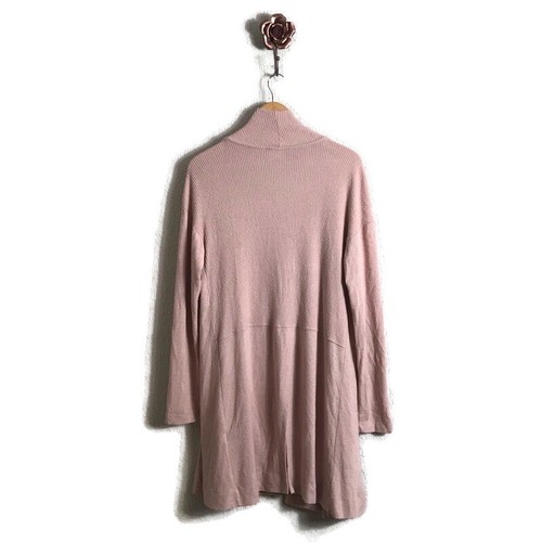 Anthropologie COA Medium Pink Cozy Rayon Open Front Long Line Layering Cardigan - Bild 4 von 7