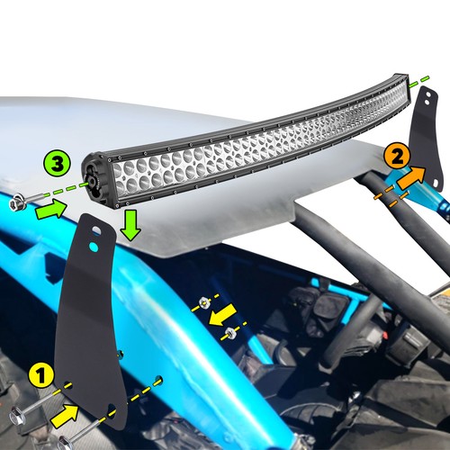 Kit de cables de soporte de barra de luz LED de 50"" para techo Can Am Maverick X3 Max 2017-2025 - Imagen 2 de 9
