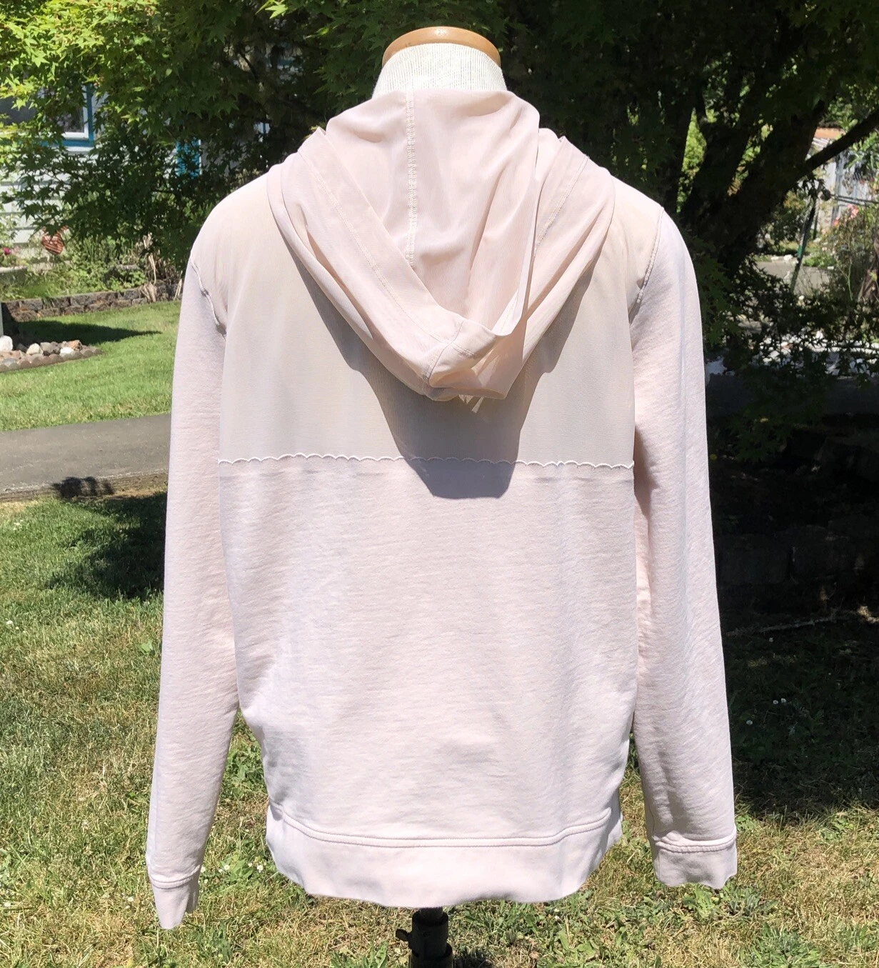 UNDERCOVER Victoria's Secret Sport Maglia Smerlata Felpa con Cappuccio Giacca Full Zip M Taupe Beige