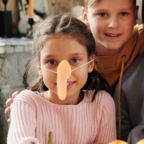 2 Pcs Wooden Man's Nose Long Mask Cosplay Costume Fake for Party - Imagen 2 de 12