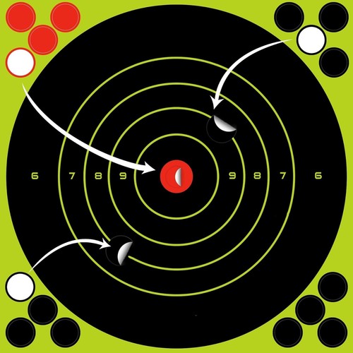 8 Inch Self Adhesive Shooting Targets, Stick Targets, Paper Target with Cover-up - Bild 4 von 6