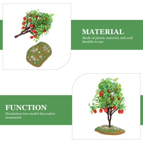2Pcs Artificial Apple Trees Simulation Fruit Tree Ornaments Sand Table Decors US - Picture 7 of 12