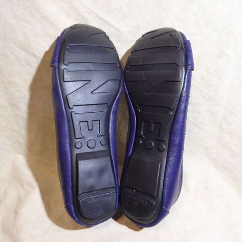 🩰 Nine West Ballet Flats sz 9 M Cobalt Blue Leatherette; Strap Details - Picture 11 of 16