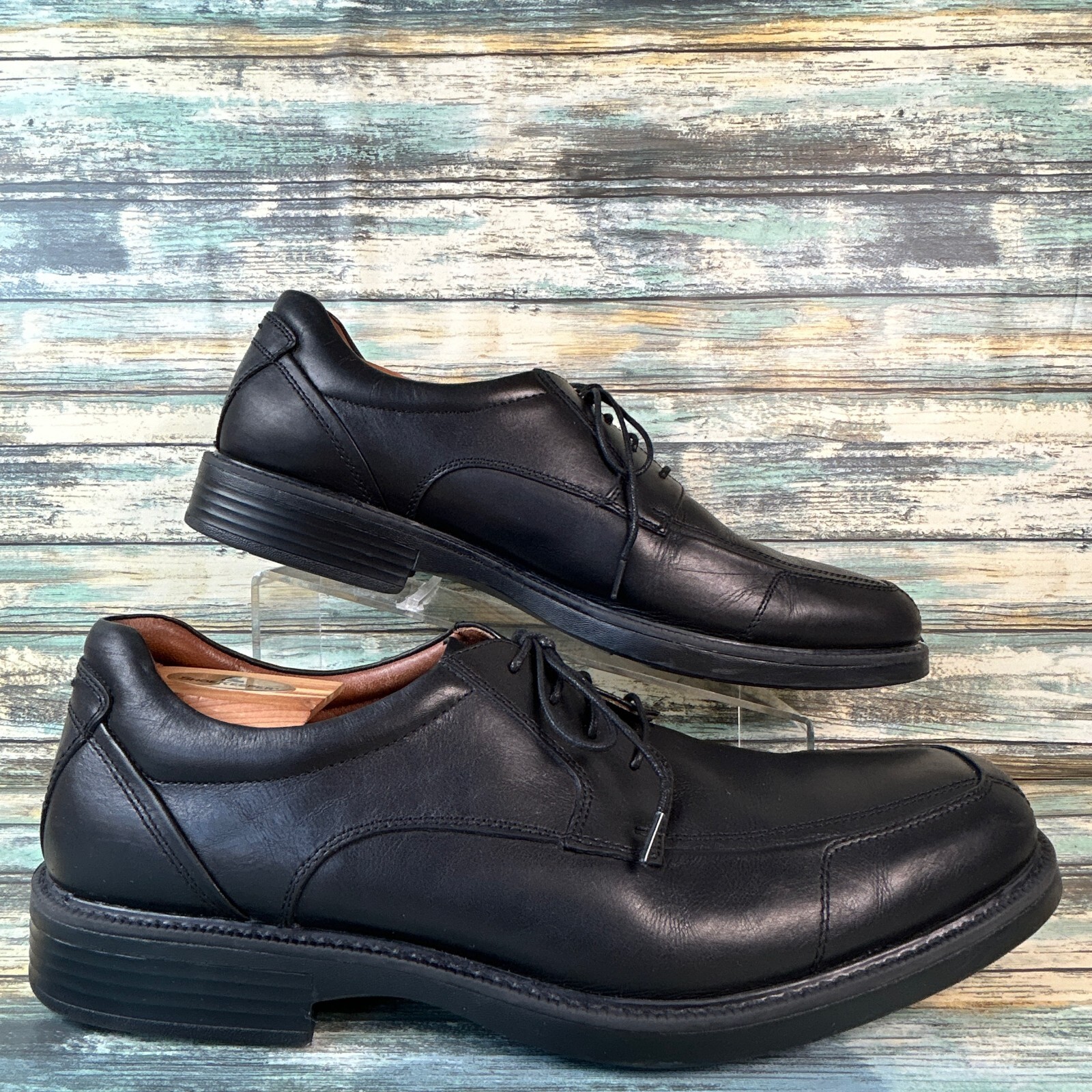 SAOLA Scarpa Johnston & Murphy Derby Uomo 13 Impermeabile Nera Doppia Larghezza Foderata Pelle di Pecora