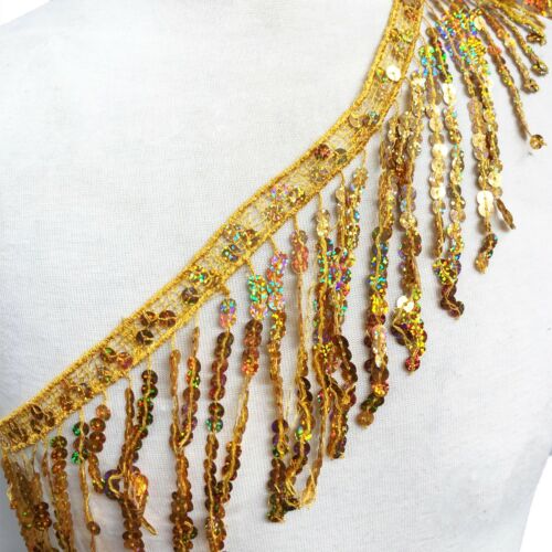 Perial Co Fringe Trim Sequins Sold by the Yard for Dance Costumes and Decor - Picture 7 of 38