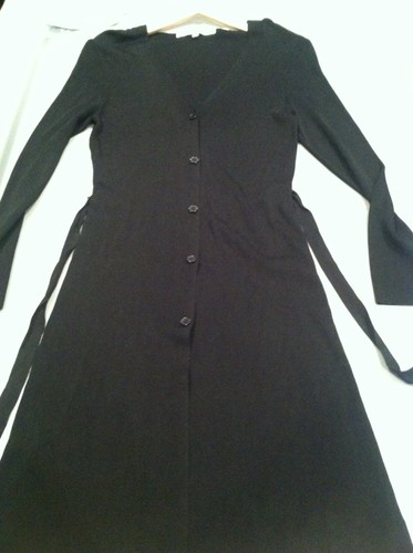 MAX STUDIO DAMEN KLASSISCHES SCHWARZES KLEID MIT KNÖPFEN Large - Bild 11 von 12