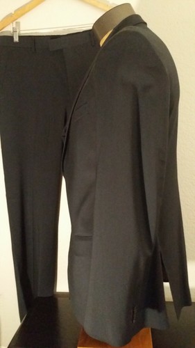 Men Banana Republic Blue Two Button Tailored Fit Flat Front Suit 40R 35 x 30 New - Picture 4 of 12