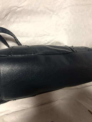 CHI CARLOS FALCHI DEEP TEAL LEATHER SHOULDER BAG NEW WOUT TAGS - Picture 8 of 14