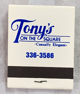 Tony's On The Square College Wadsworth Ohio Matchbook Cover #0043