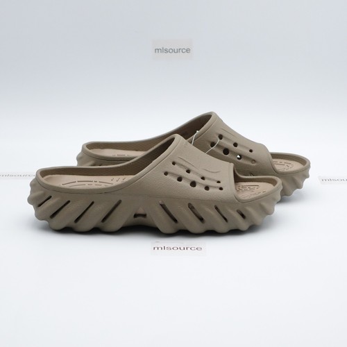 Size 9 Women's Crocs Echo Slide Sandals 208170-2G9 Tumbleweed - Picture 4 of 7