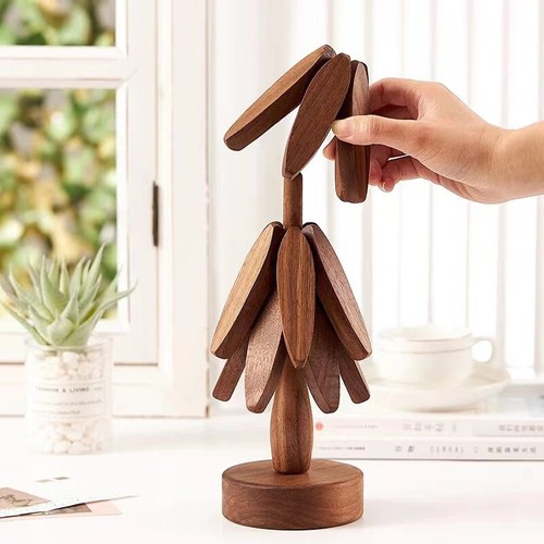 Tree Design Stand Anti Scald Heat Resistant Table Mat Coaster Wooden Decorative - Picture 11 of 25