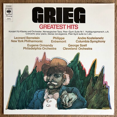 GRIEG Greatest Hits Bernstein Ormandy | CBS Harmony S 30 004 | Vinyl LP 1971 EX