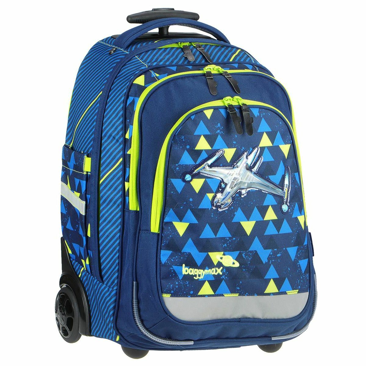 Trolley da Scuola Zaino con rossooli Giovane Ragazzi Nave Spaziale Blu Calce Trolley da Scuola Zaino con rossooli Giovane Ragazzi Nave Spaziale Blu Calce